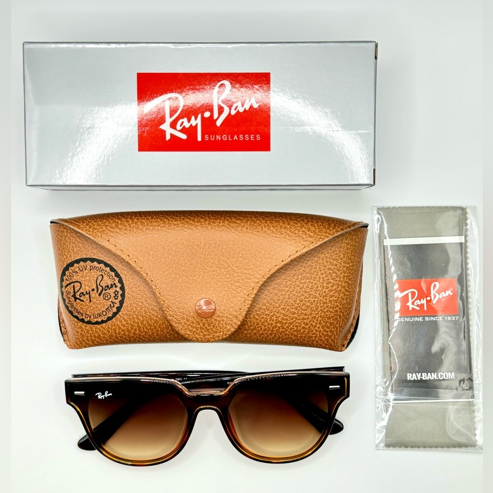 Ray Ban Blaze Meteor Sunglasses RB4368NF Tortoise Frame Brown Gradient lenses - Picture 12 of 12